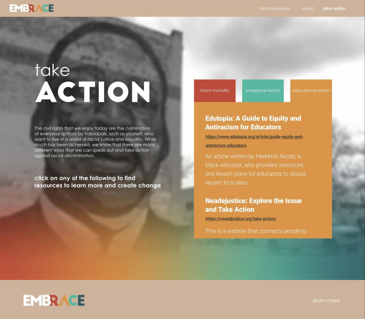 Take Action Educational Racism